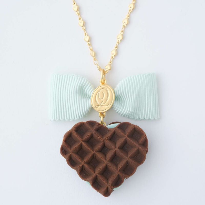 Mint Chocolate Waffle Necklace