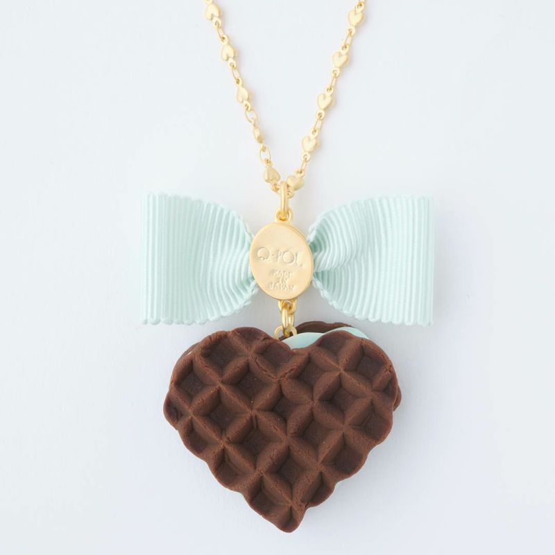 Mint Chocolate Waffle Necklace