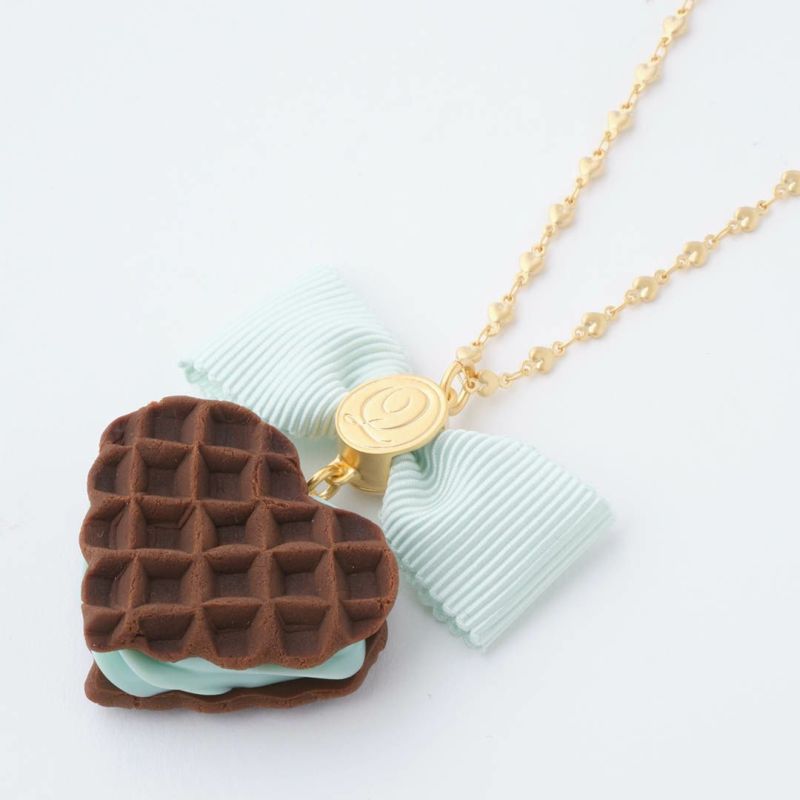 Mint Chocolate Waffle Necklace