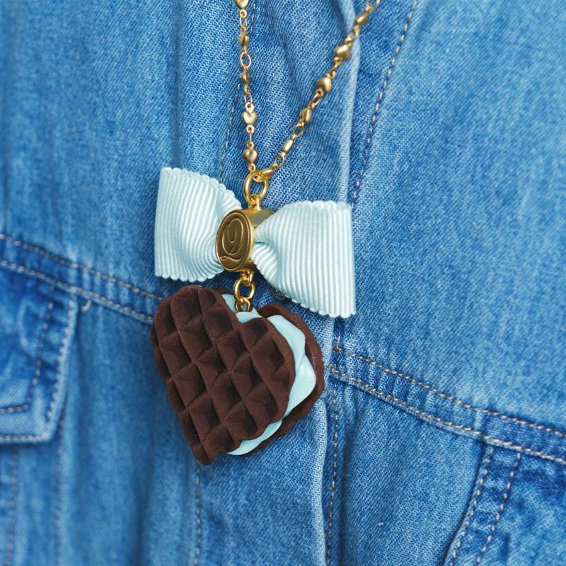 Mint Chocolate Waffle Necklace