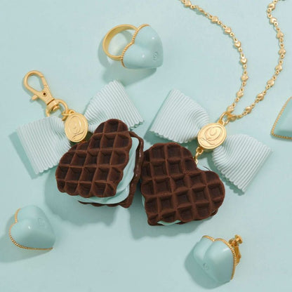 Mint Chocolate Waffle Necklace