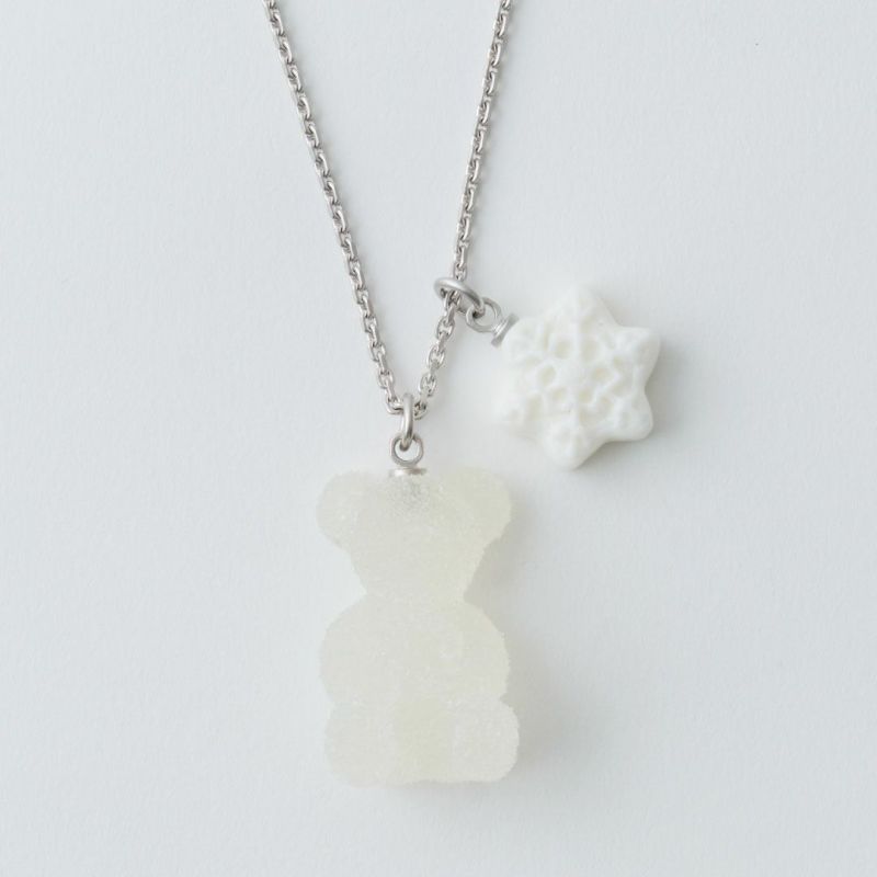 Teddy Bear and Snow Gummy Necklace