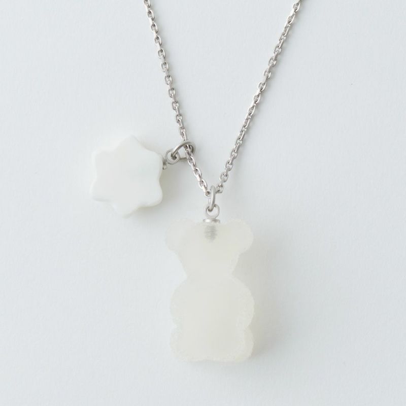 Teddy Bear and Snow Gummy Necklace