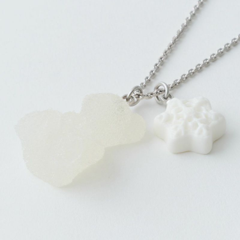 Teddy Bear and Snow Gummy Necklace