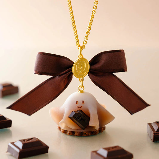 Chocolate Ghost Cake Necklace