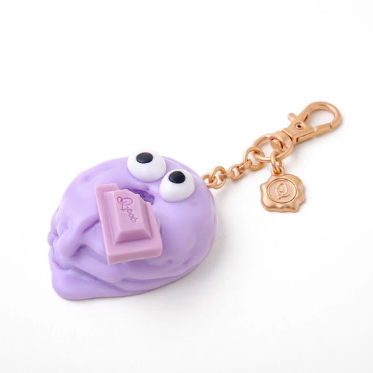 Strawberry Melty Monster Doughnut Bag Charm - Purple