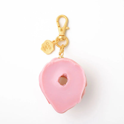 Strawberry Melty Monster Doughnut Bag Charm - Pink