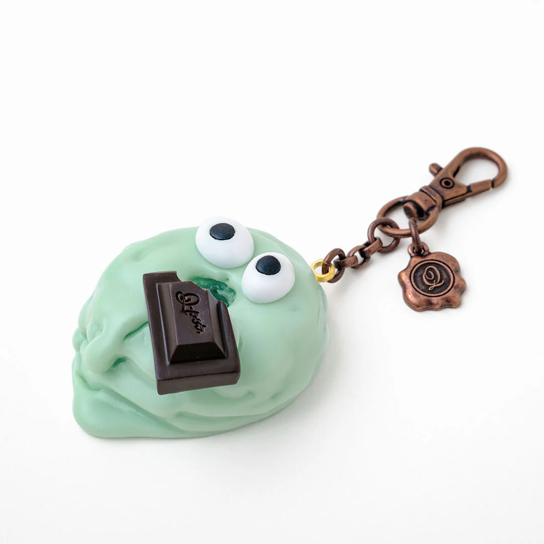 Strawberry Melty Monster Doughnut Bag Charm - Mint