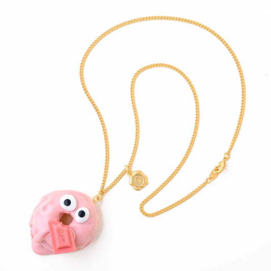 Melty Monster Doughnut Necklace - Pink