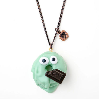 Melty Monster Doughnut Necklace - Mint