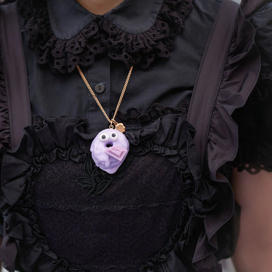 Melty Monster Doughnut Necklace - Lavender