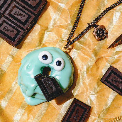 Melty Monster Doughnut Necklace - Mint