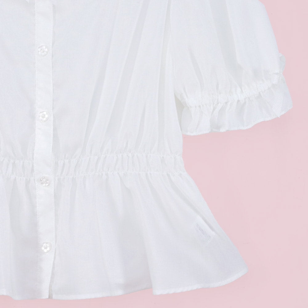 frill shirring blouse