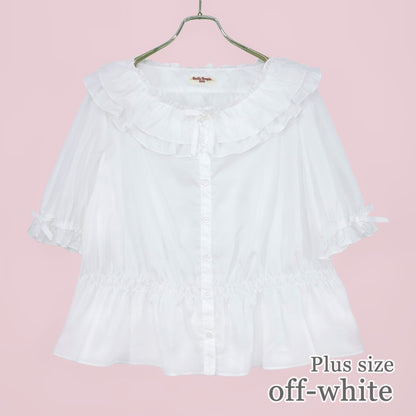 Frill Shirring Blouse