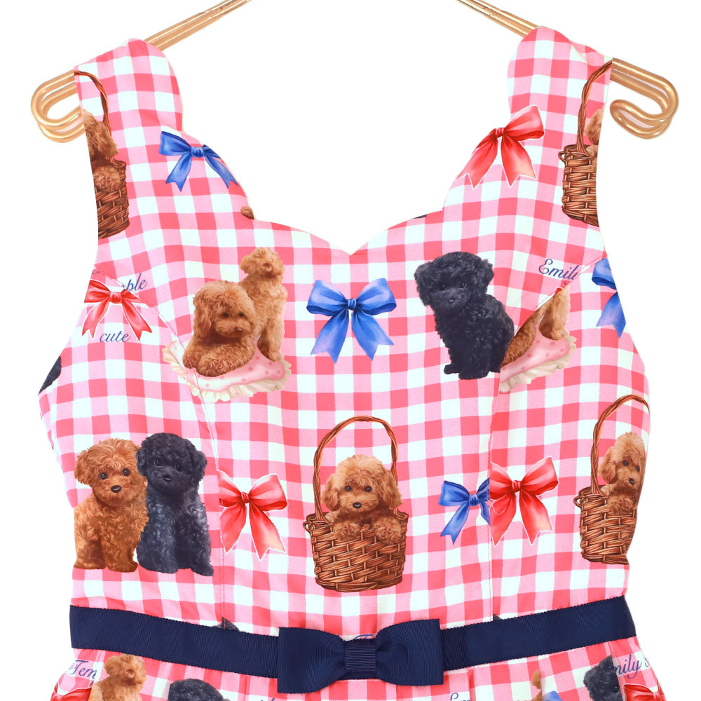 toy poodle sleeveless dress