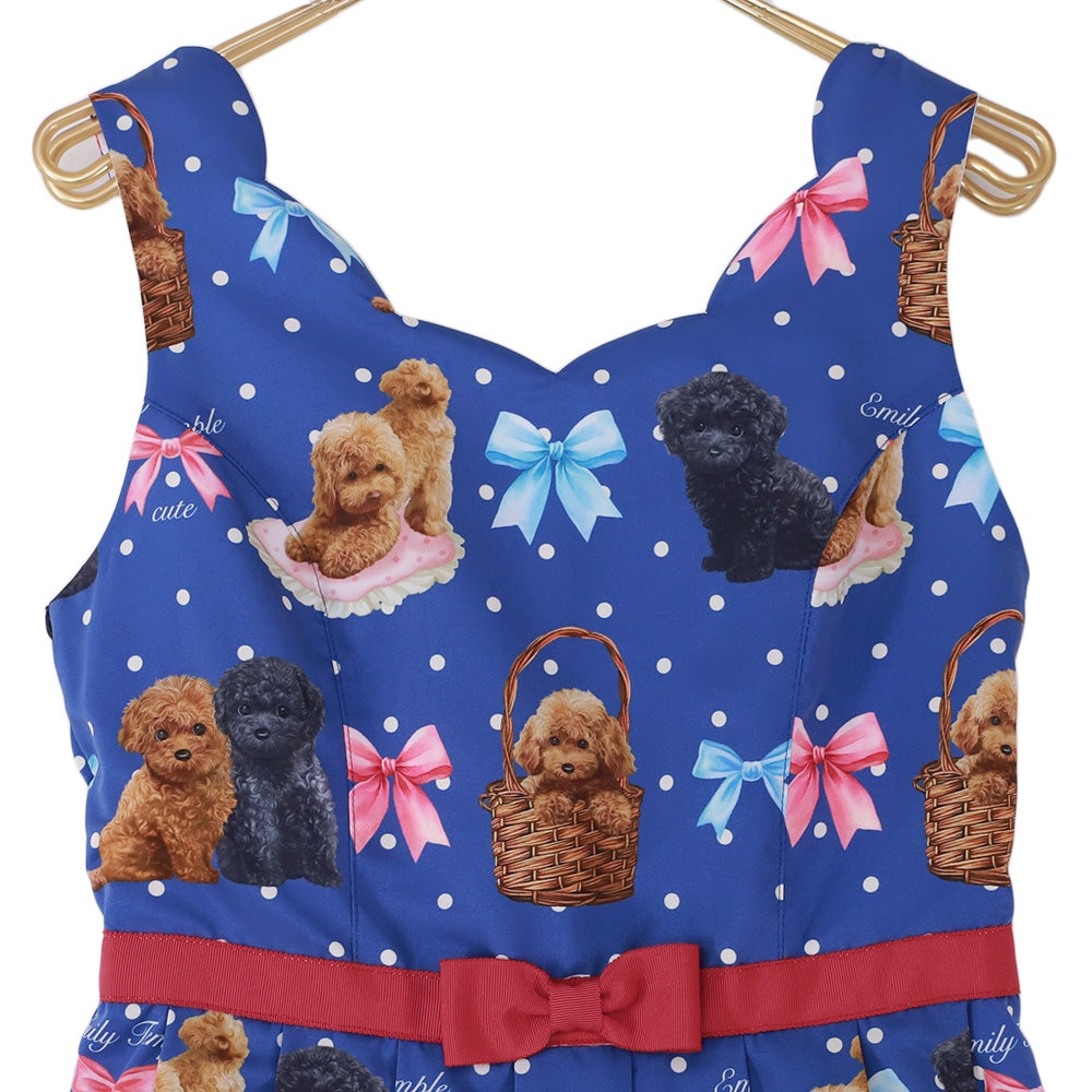 toy poodle sleeveless dress