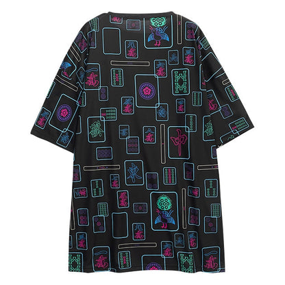 Mahjong Full Graphic Big T-shirt