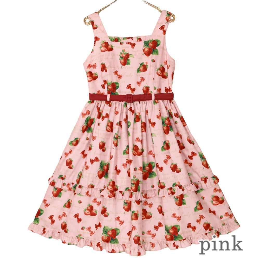 mellow strawberry sleeveless dress