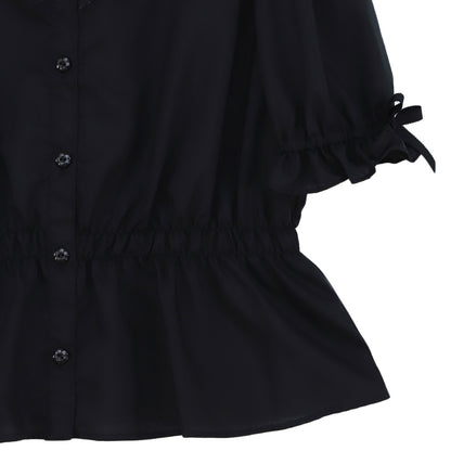 Frill Shirring Blouse