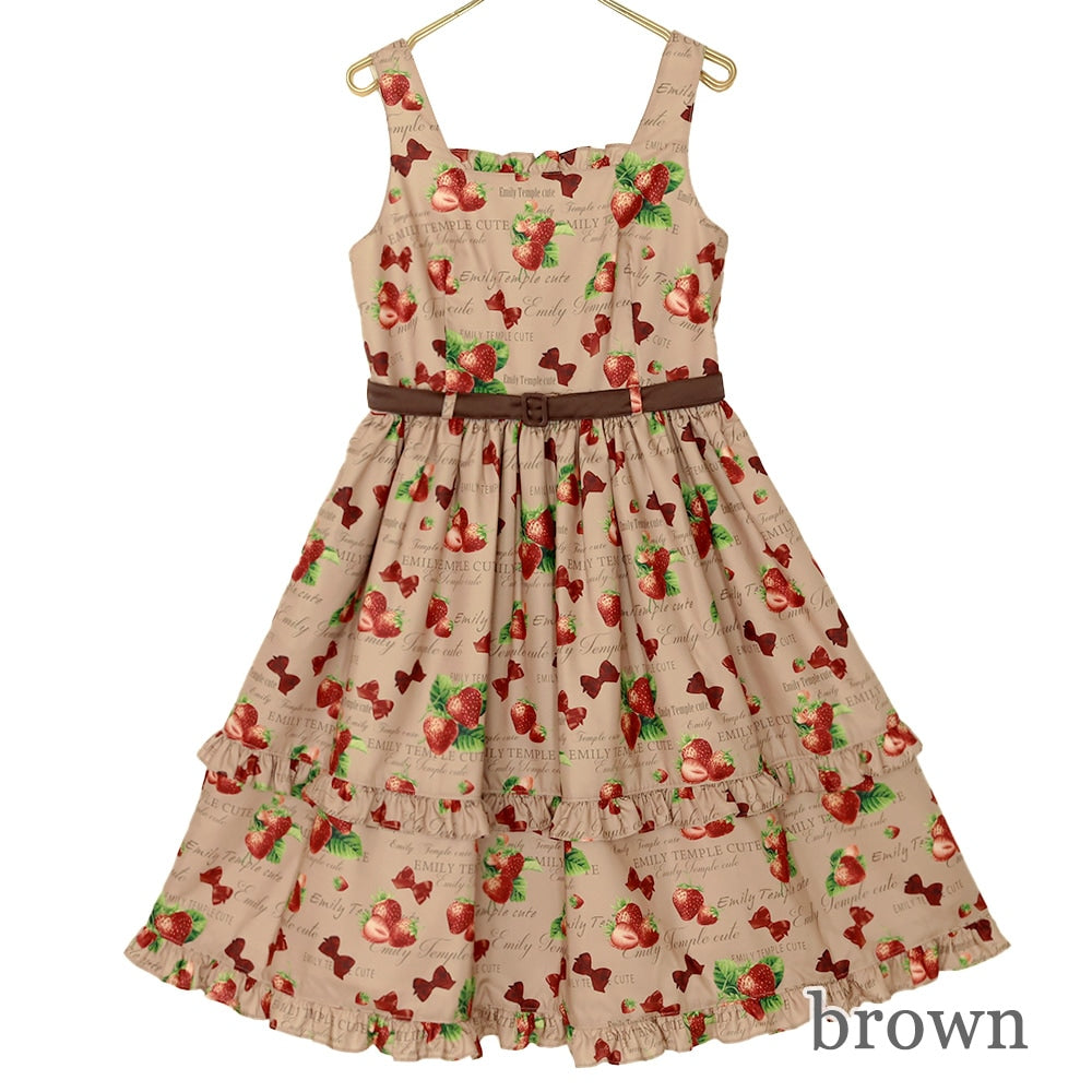 mellow strawberry sleeveless dress