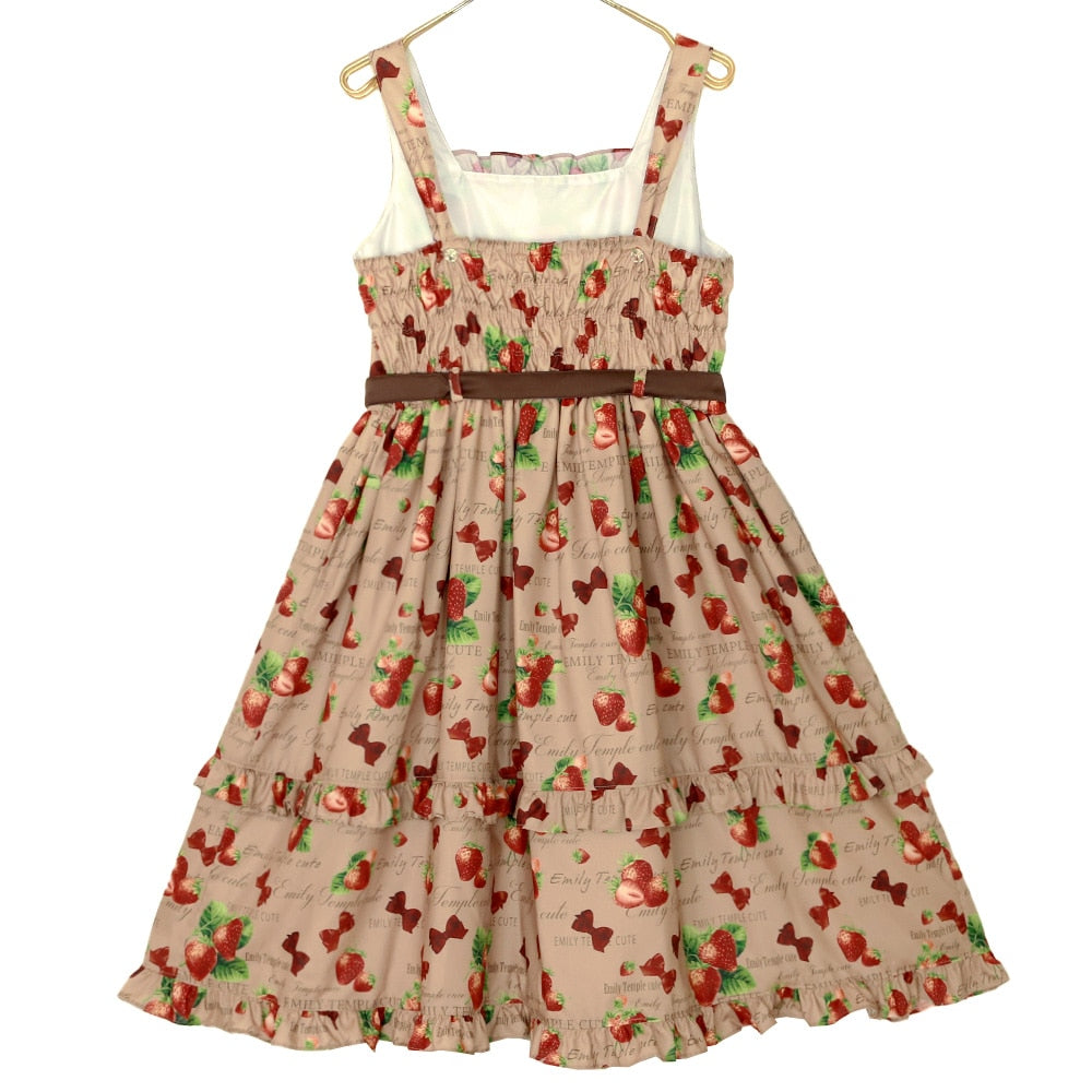 mellow strawberry sleeveless dress