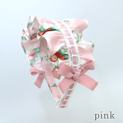 Strawberry Check Headband