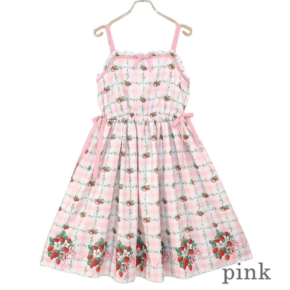 Strawberry Check Camisole Dress