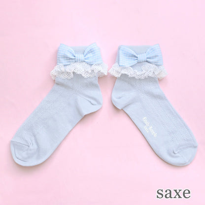 Gingham Ribbon Socks