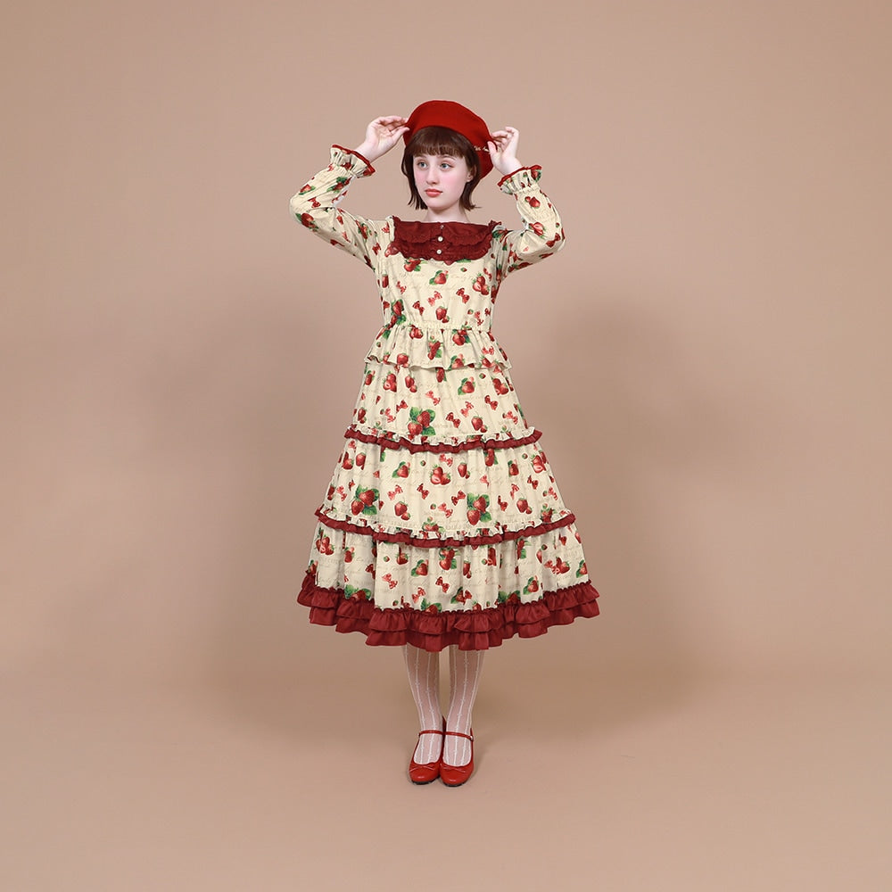 mellow strawberry dress