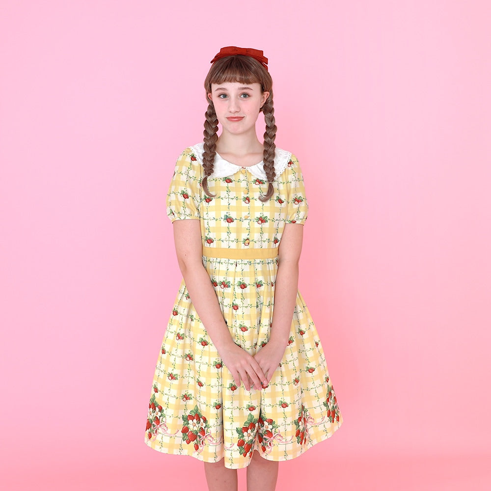 Strawberry Check Dress