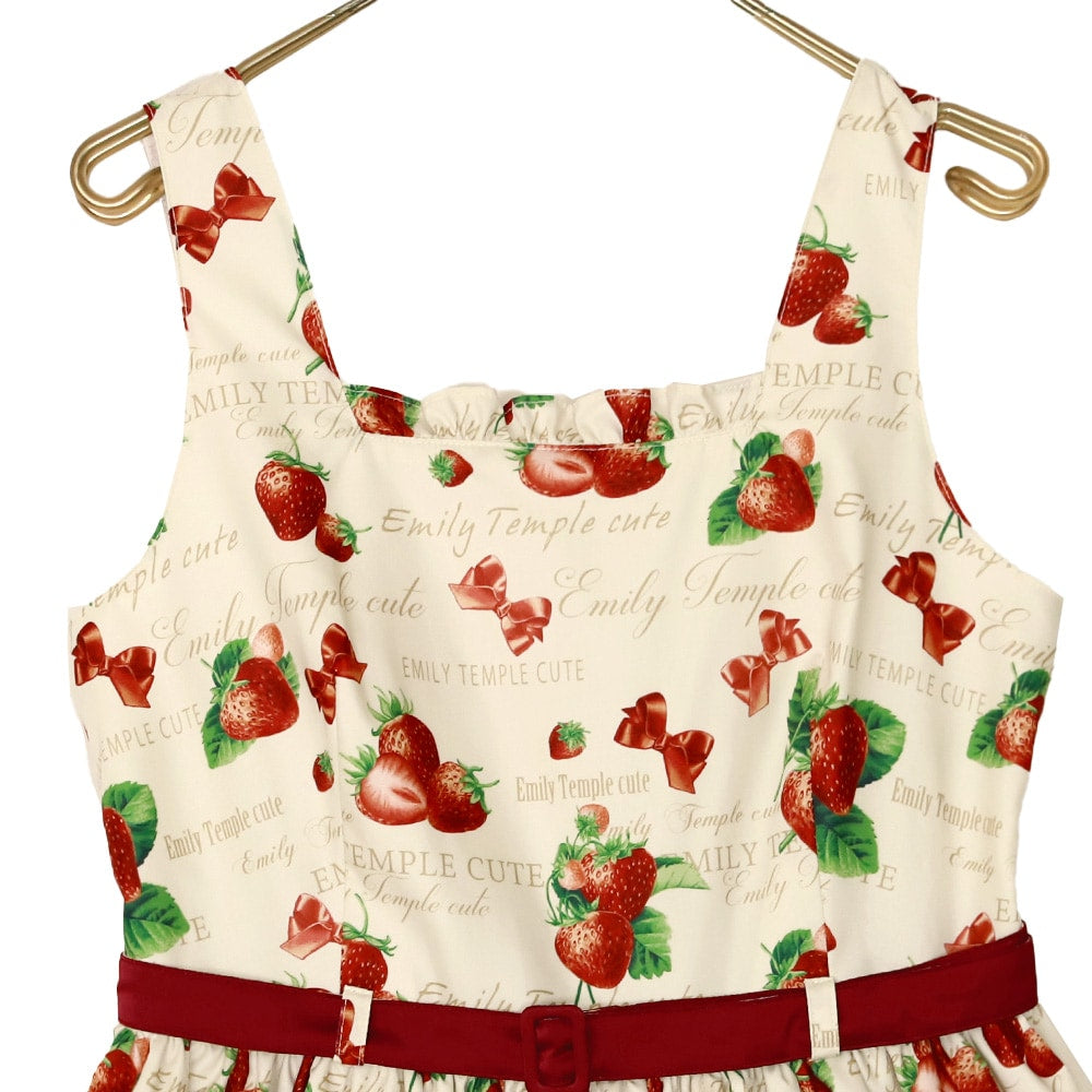 mellow strawberry sleeveless dress