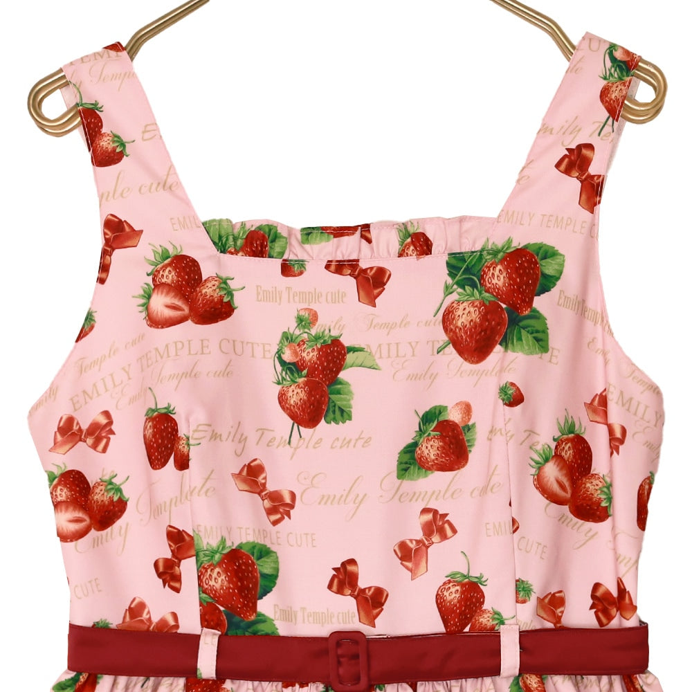 mellow strawberry sleeveless dress