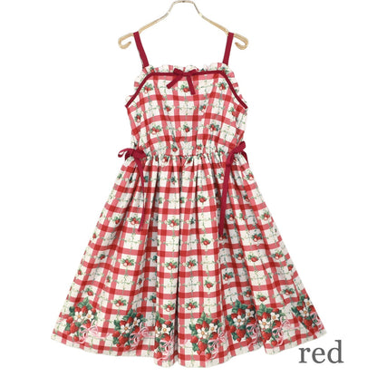 Strawberry Check Camisole Dress