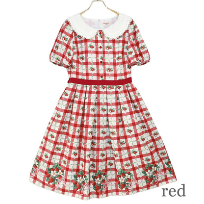 Strawberry Check Dress