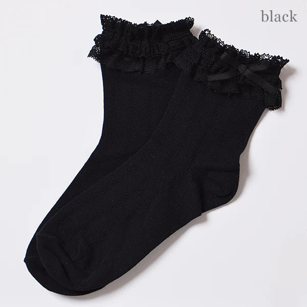 petite bon lace crew socks