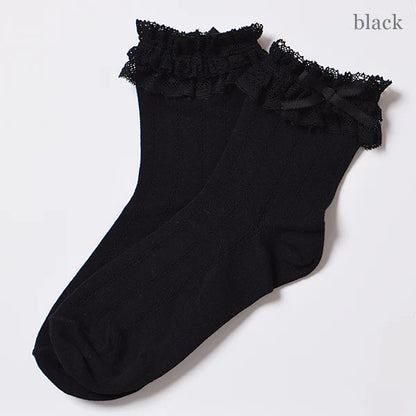 Petite Bon Lace Crew Socks