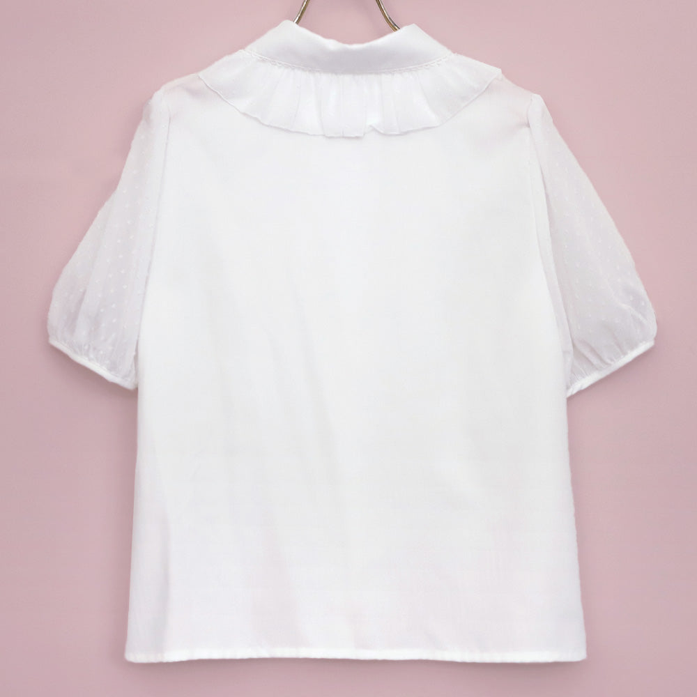 Snow Cut Short Sleeve Blouse