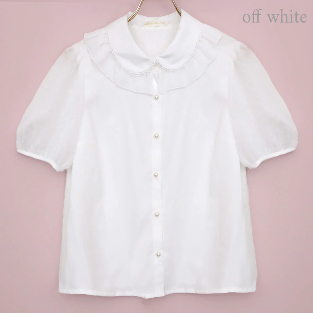 Snow Cut Short Sleeve Blouse