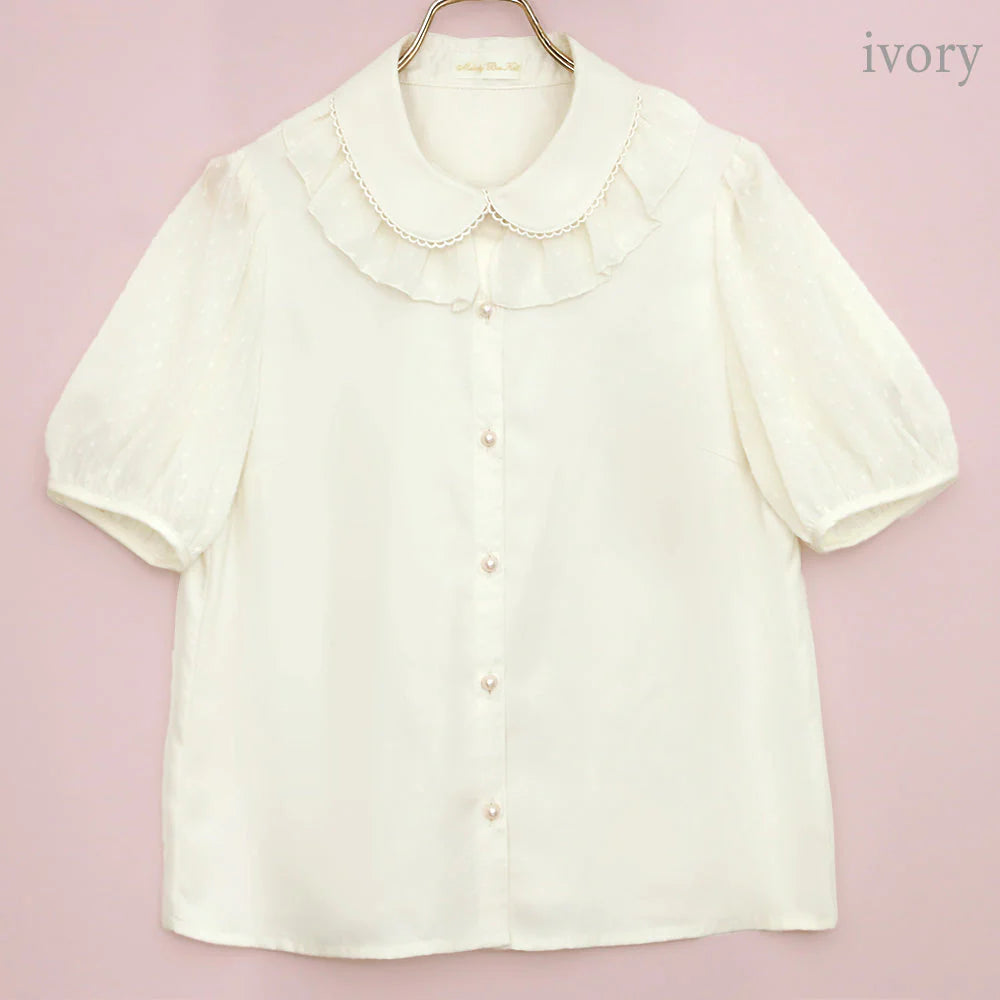 Snow Cut Short Sleeve Blouse