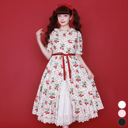 Strawberry Jam Front Button Dress