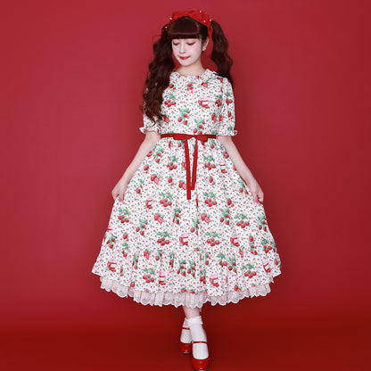 Strawberry Jam Front Button Dress