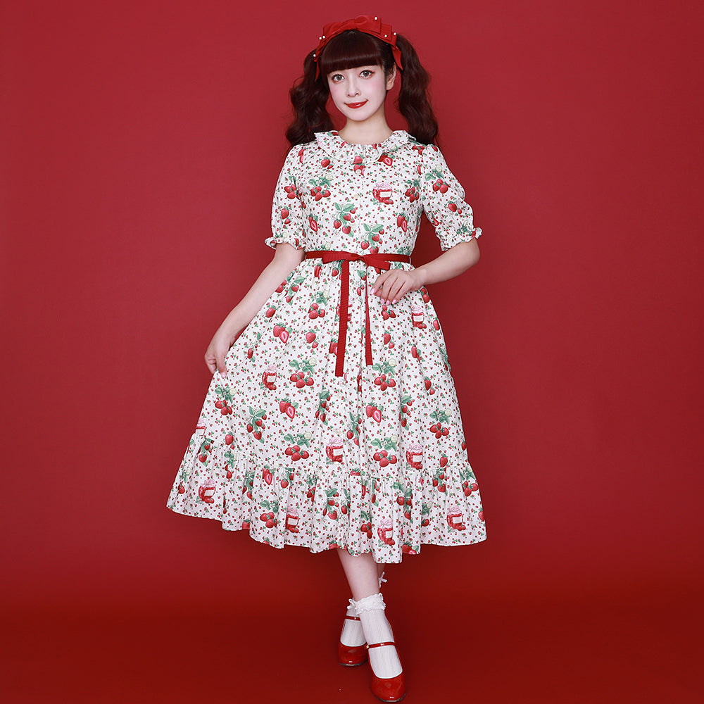 Strawberry Jam Front Button Dress