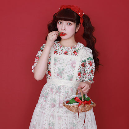 Strawberry Jam Front Button Dress