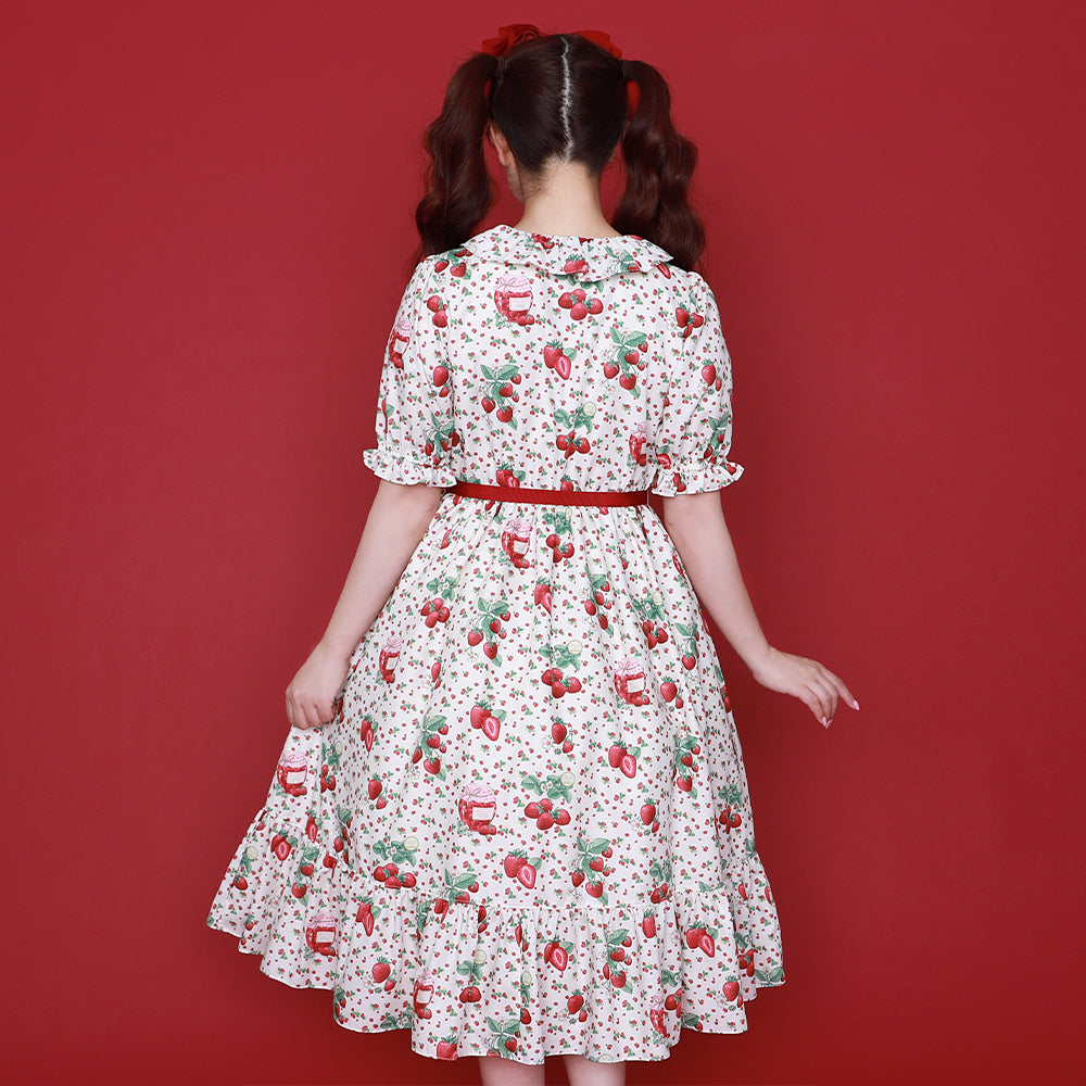 Strawberry Jam Front Button Dress