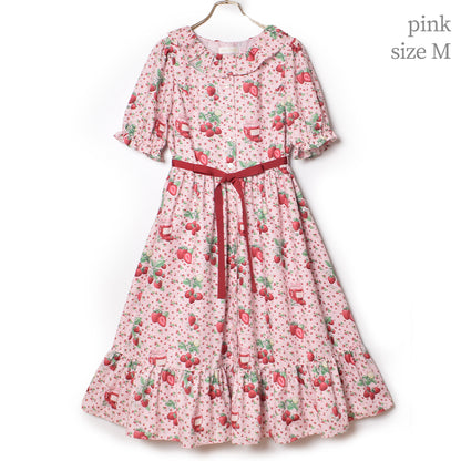 Strawberry Jam Front Button Dress