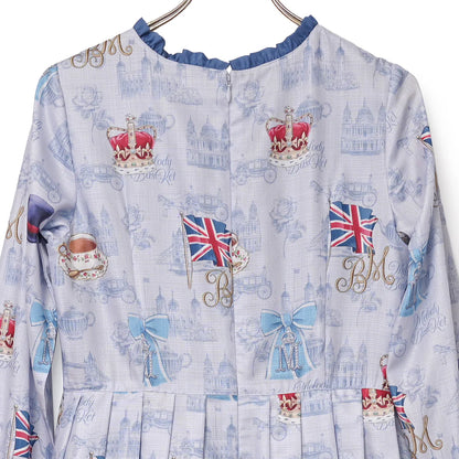 British Lady Double Button Dress