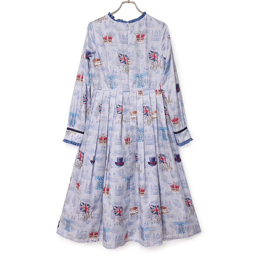 British Lady Double Button Dress