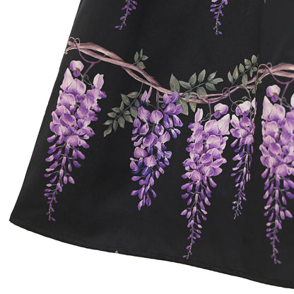 Wisteria flower sailor collar dress