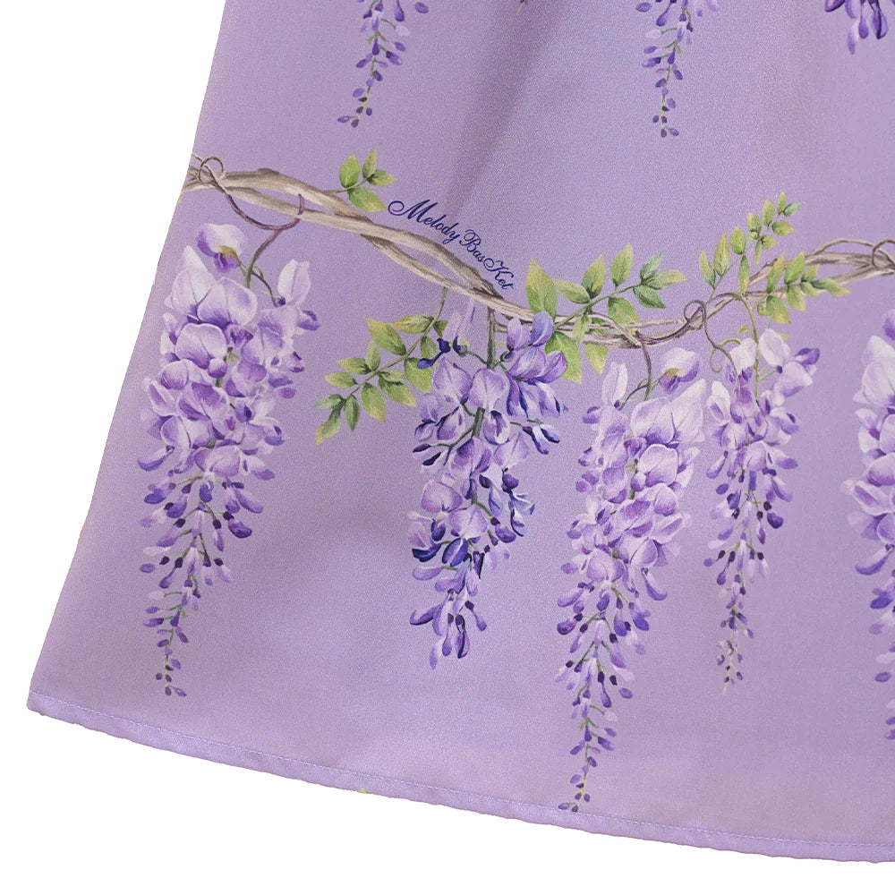 wisteria flower sailor collar dress