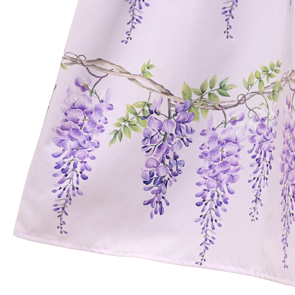 wisteria flower sailor collar dress